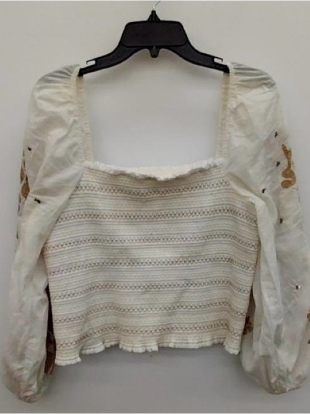 Anthropologie Smocked Embroidered Top - Picture 6 of 10